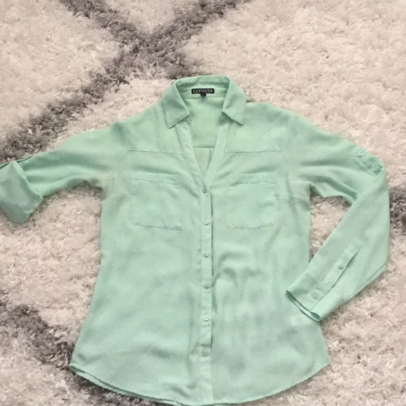 Express Tops - Express Portofino Mint Blouse